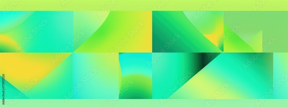 Abstract shape yellow green black geometry gradient futuristic minimal pastel poster banner