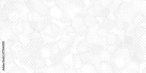Abstract halftone bright white and black rainbow digital dots technology illustration multicolor seamless background, modern wallpaper metal monochrome background of spots design geometric shape,