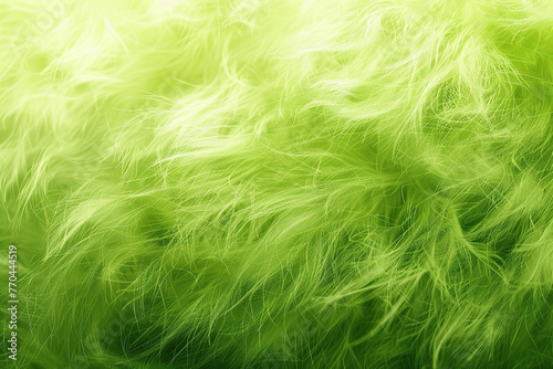 close up horizontal image of green fluffy abstract background