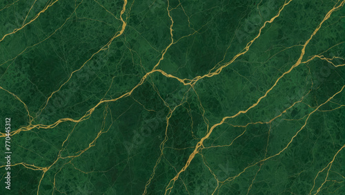 Elegant green marble texture with gold veins