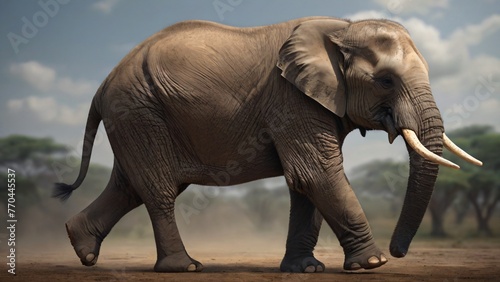 African elephants  wild animals of Africa in Masai Mara National Reserve  Kenya