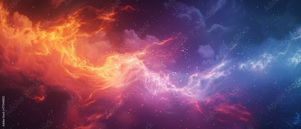 Fototapeta premium A glowing gradient map in a video game, representing different energy levels