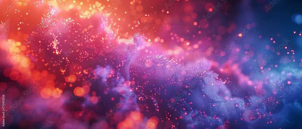 An opening credits sequence for a film, with abstract gradients that glow and pulsate