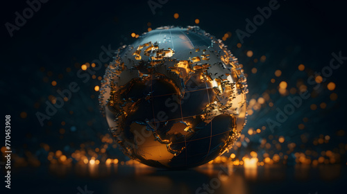3d earth in motion 3d model of the earth from space photo