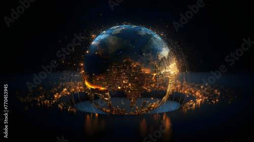 3d earth in motion 3d model of the earth from space #770453945