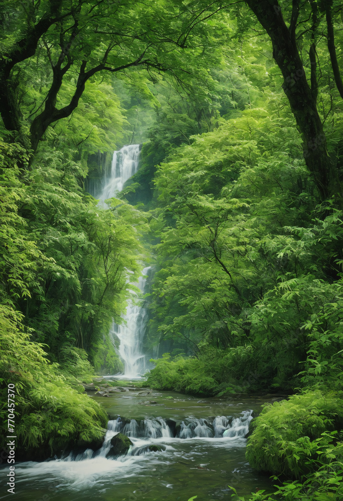 Obraz premium waterfall in the forest