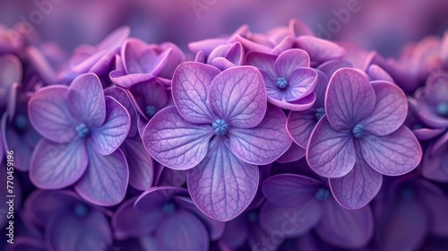   A cluster of purple flowers surrounded by more purple flowers