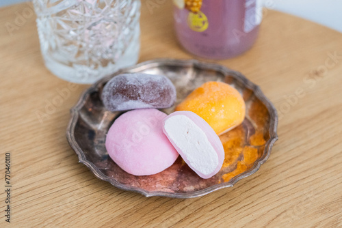 Mochi, Japanese confectionery, japanese dessert photo