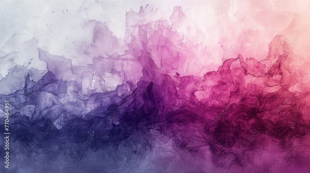   Purple and pink smoke on a white and blue backdrop, featuring a pink and purple palette