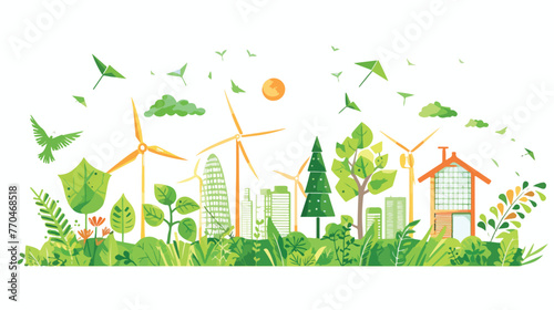 Renewable and Sustainable Energy Concept Environmental
