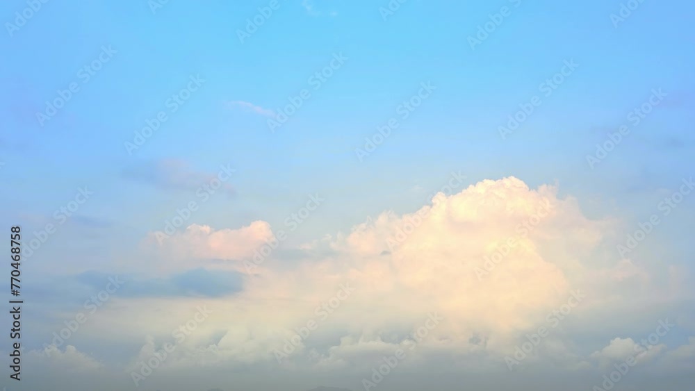 Evening sky and white clouds floated in the sky on a clear day Evening sky and white clouds floated in the sky on a clear day
