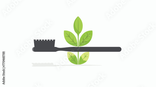 Reusable toothbrush product ecology icon flat vector illustration © RedFish