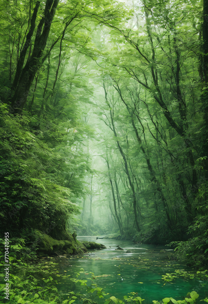 Obraz premium morning in the woods