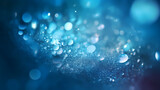 Blue abstract glitter bokeh background
