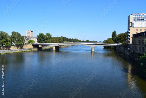 Passarelle de L'europe, bridge across the Moselle in Thionville, France
