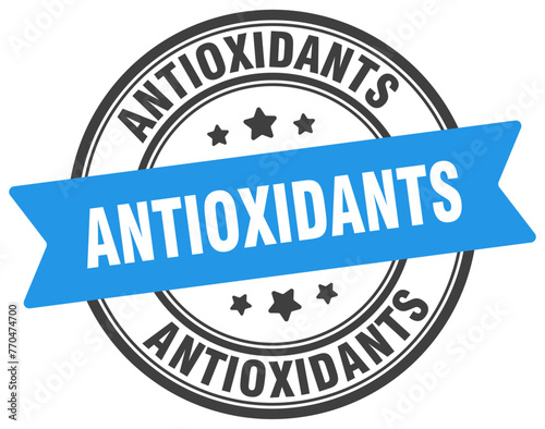 antioxidants stamp. antioxidants label on transparent background. round sign