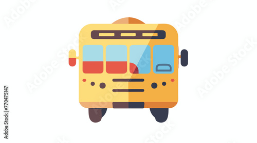 Validator bus ticket icon. Flat of Validator bus