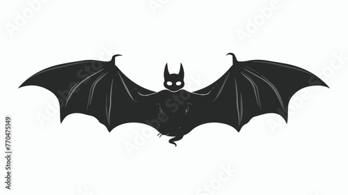 Vampire bat halloween silhouette. vector illustration.