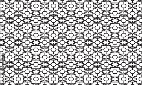 Embrace timeless elegance with this captivating black and white geometric pattern. Perfect for adding sophistication to your designs.