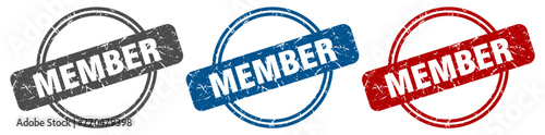 member stamp. member sign. member label set