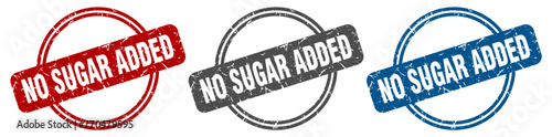 no sugar added stamp. no sugar added sign. no sugar added label set