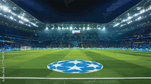 UEFA Champions League logo and Besiktas club emblem o