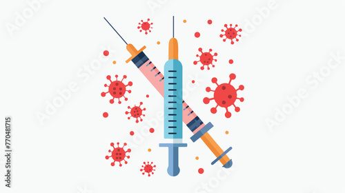 Vaccine Icon Vaccination Vaccine Against Virus Sign a