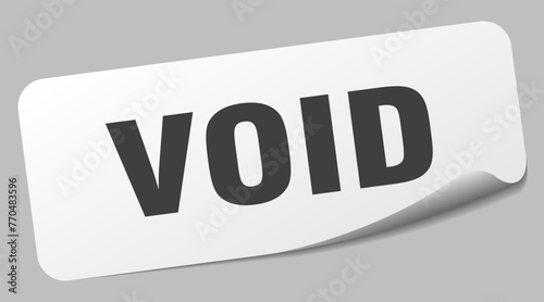 void sticker. void label