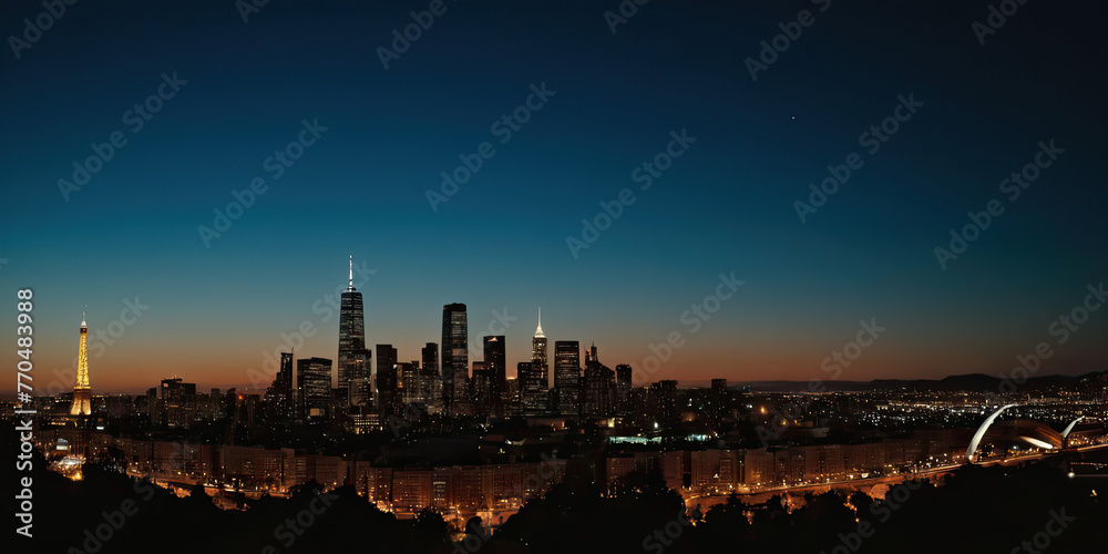 Naklejka premium city skyline