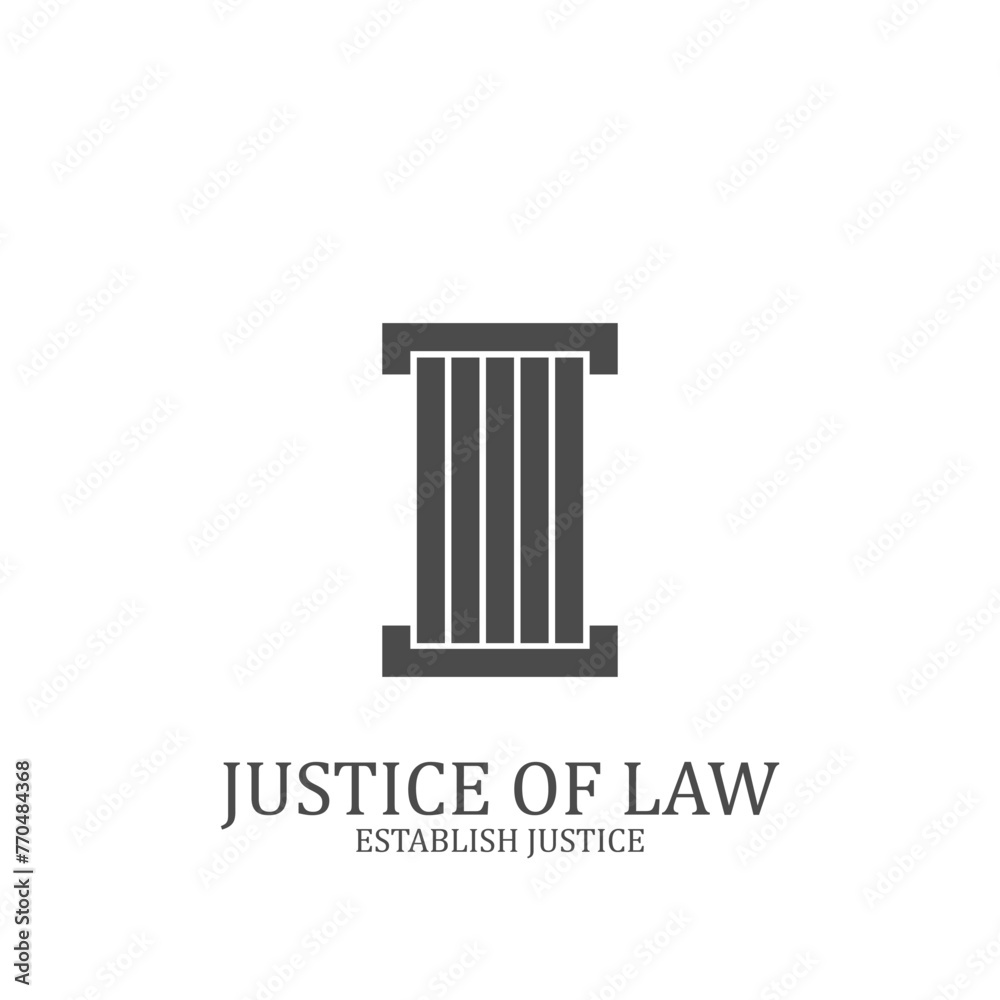 Justice Scales Law Court Lawyer Legal icon vector illustration template design