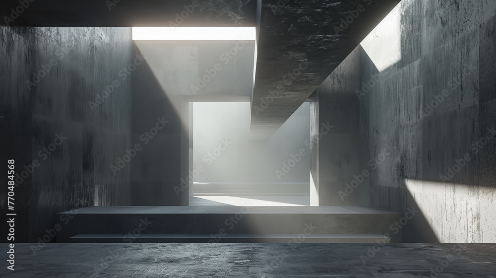 minimalist concrete interior with modern abstract architecture minimalist concrete interior with modern abstract architecture