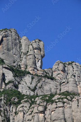 Rocks around Montserrat monastery, near Barcelona, Catalonia, Spain © nas
