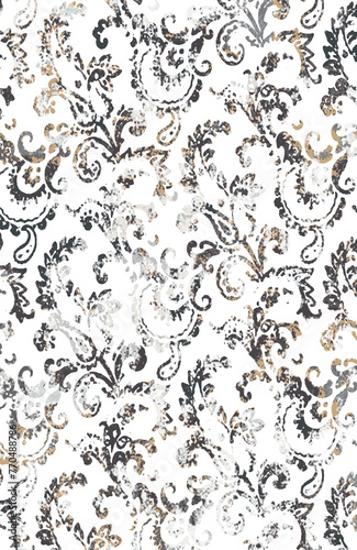 Carpet and Fabric print design with grunge and distressed texture repeat pattern 