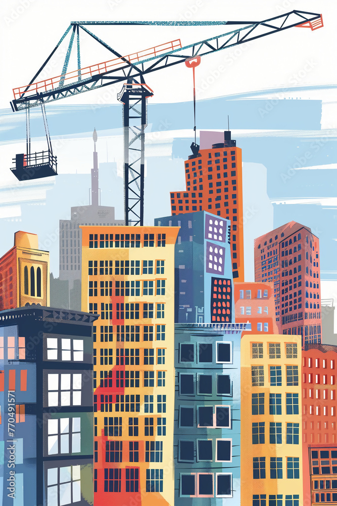 city skyline, graffiti. AI generative city skyline, graffiti. AI generative