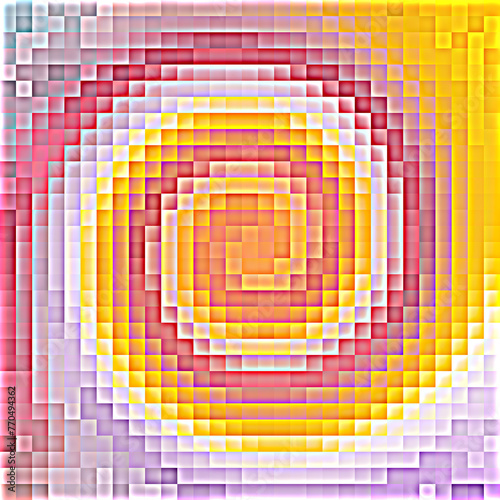 pixel design element. aliased, circle and square, Multi Color vector polygonal illustration consisting of rectangles. Rectangular design for your business. Creative geometric background. photo