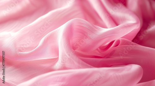 Gentle waves of soft pink fabric, conveying a sense of calm and delicate beauty.