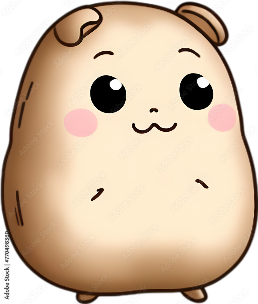 Cute Cartoon potato icon, Kawaii potato clipart. Cute Cartoon potato icon, Kawaii potato clipart.