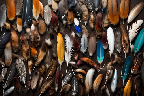 close up of a lot of bird feathers