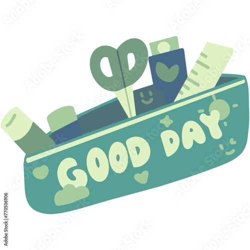 Doodle Vector Art EPS file 3000*3000 300dpi. A flexible container typically made of fabric, leather, or plastic, used for carrying items such as groceries, personal belongings, or luggage.
