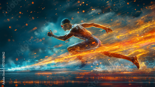 inspired sprint athletes determination  © Creative-Touch
