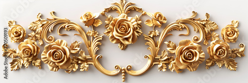 golden christmas decoration,Maroon gold luxury decorative Filigree Elaborate on white Background