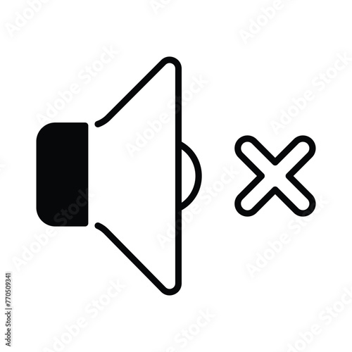 No Sound icon editable stock vector icon	