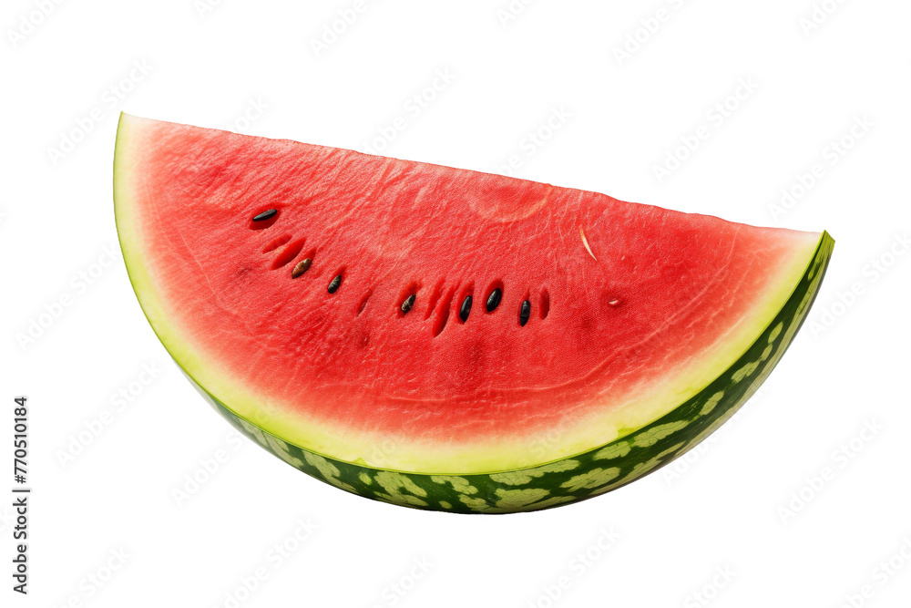 Slice of Watermelon on White Background. On a White or Clear Surface PNG Transparent Background. Slice of Watermelon on White Background. On a White or Clear Surface PNG Transparent Background.