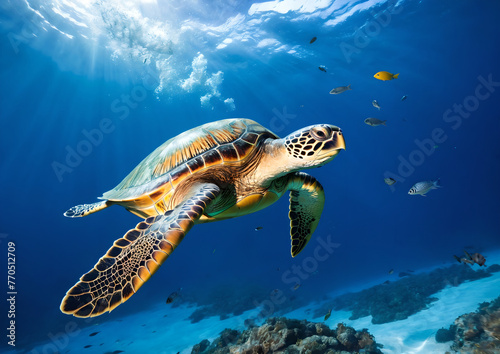 turtle swimming