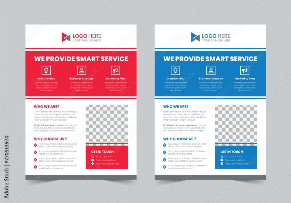 Obraz premium Smart Service Flyer Template | A4 | Print Ready