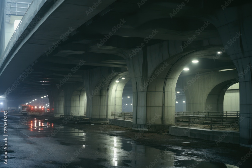 high contrast cinematic shot of a urban landscape with metal and concrete construction high contrast cinematic shot of a urban landscape with metal and concrete construction
