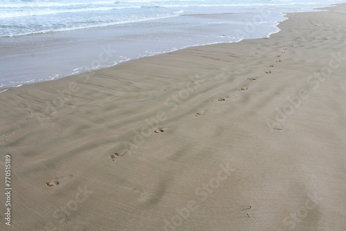 Fototapeta Naklejka Na Ścianę i Meble -  footprints on the beach