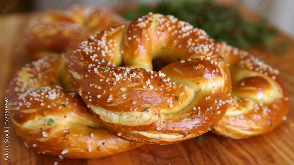 Fresh pretzels with a copy space Fresh pretzels with a copy space