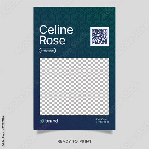 Arabic id card design for business or company