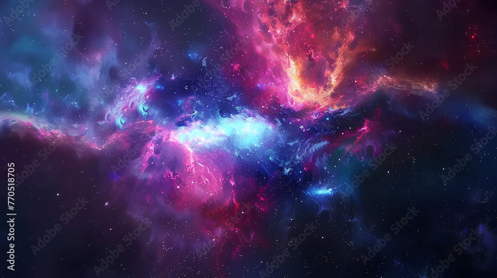 Fototapeta premium Galaxy cosmos abstract multicolored background